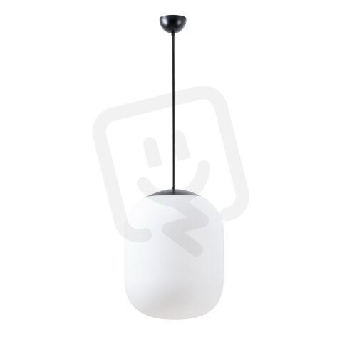 Závěsné svítidlo se skleněným stínidlem OSMONT TANIA P2 23W IP40 E27 černá