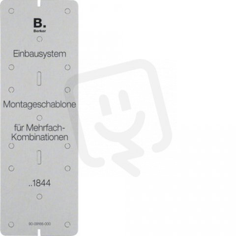 Montážní šablona, 3-násobná, kartón, Integro přístroj, šedá BERKER 91844