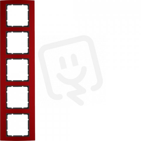 Rámeček, 5-násobný, B.3, Alu červená/antracit mat BERKER 10153012