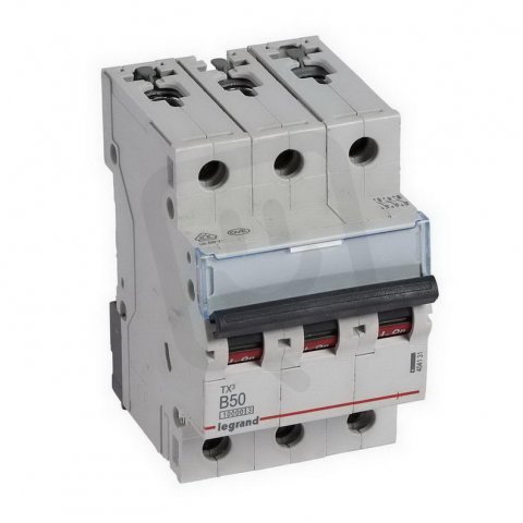 TX3 JISTIČ, 3 PÓLOVÝ, CHAR. B, 50A 10000A LEGRAND 404131