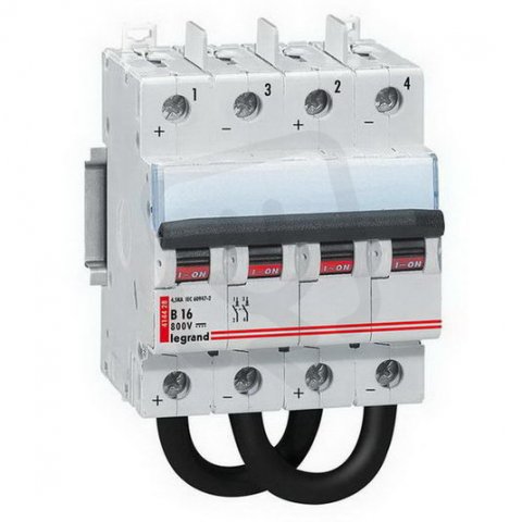 JISTIČ DX-4,5KA, 16A, 800V DC PRO FOTOVOLTAIKU LEGRAND 414428