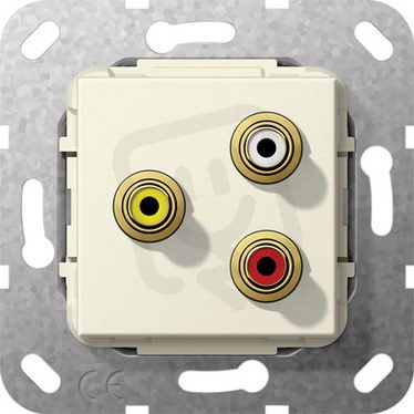 Cinch audio, Composite vložka krémově bílá GIRA 563701