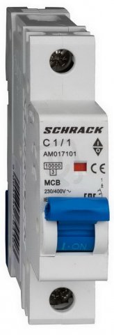 Instalační jistič AMPARO 10kA, C 1A, 1P SCHRACK AM017101--