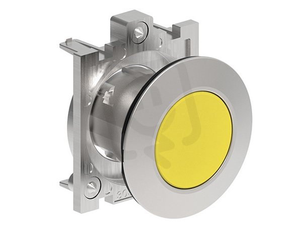 Lovato LPFQ105 PUSH-Tlačítkový ovladač d30mm zapuštěná kovové lícující žlutý