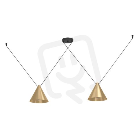 Závěsné svítidlo NARICES 1 E27 kartáčovaná mosaz/černá 2X40W EGLO 900843