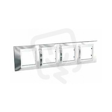 Unica Plus Krycí rámeček čtyřnásobný, Cromo/Polar SCHNEIDER MGU66.008.810