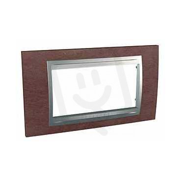 Unica Top Krycí rámeček čtyřmodulový, Tabaco/Aluminium SCHNEIDER MGU66.104.0M4