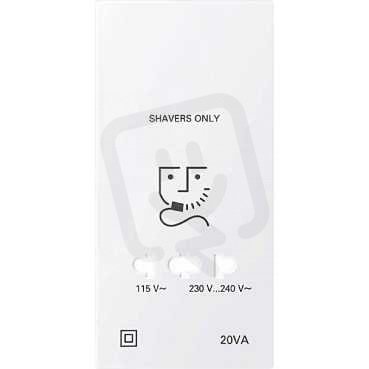 Schneider MTN213419 Kryt zásuvky pro holicí strojek, S-Design, polar