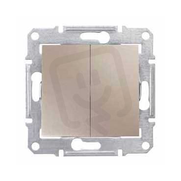 Sedna Přepínač dvojitý střídavý, řazení 6+6 (5b), Titan SCHNEIDER SDN0600168