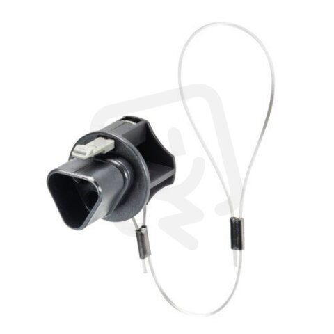 zátka s lankem pro zásuvku RST 2/3 pólů, černá WIELAND 99.414.6205.2