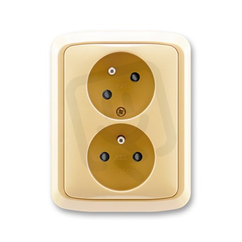 ABB Tango 5513A-C02357 DH Zásuvka 2nás.s ochrannými kolíky,s clonkami