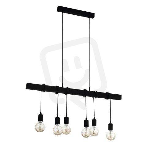 Závěsné svítidlo TOWNSHEND E27 černá 6X40W IP20 EGLO 44062