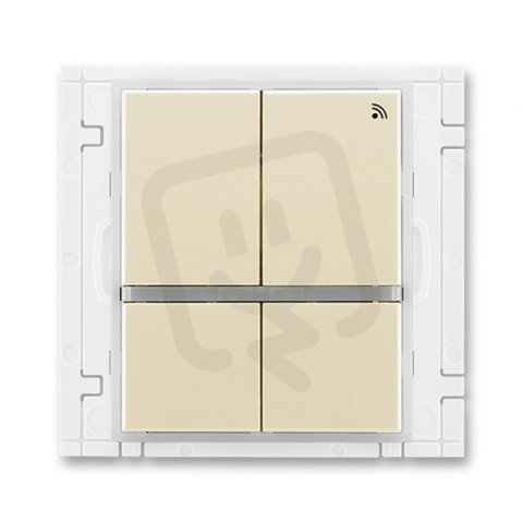 Vysílač RF čtyřtnásobn 868MHz 3299E-A11908 21 slonová kost/led. bílá Element ABB