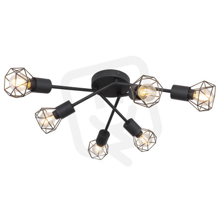 Stropní svítidlo XARA I černá 6xE14, max. 40W 230V GLOBO 54802S-6