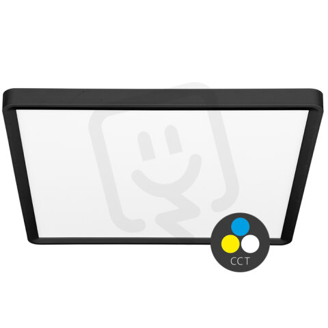 TERY LED sv. čtverec 40W,50cm,CCT,4800lm,IP40,černý lem ECOLITE W008S-CCT/40W/CR