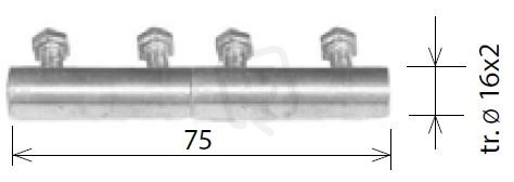 Svorka spojovací SS trubková 4xM6 Kovoblesk 21876