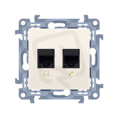 Zásuvka datová RJ45 kat. 6 + telefonní R