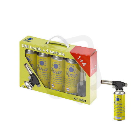 Hořák UNI 360° + 4 kartuše 1 kW MEVA MEUKP18004