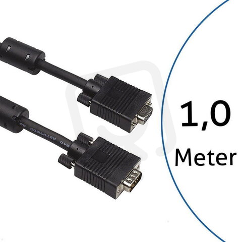 Bachman 918.009 Prodlužovací kabel 1,0m VGA 15HD/VGA 15HD, černý