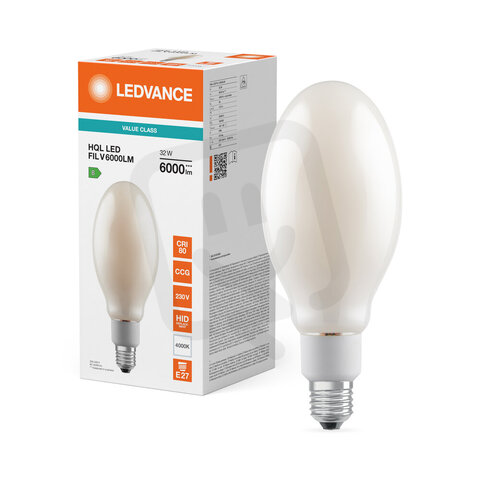 Světelný zdroj HQL LED FILAMENT VALUE 6000LM 32W 840 E27 LEDVANCE 4099854853388