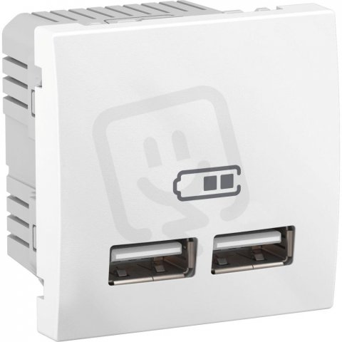 Unica Dvojitý nabíjecí USB konektor 2.1A, Polar SCHNEIDER MGU3.418.18