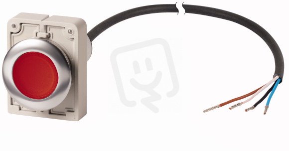Eaton C30C-FDRL-R-K01-24-P62 Prosvětlené tlačítko, aretace,24V AC/DC,červená,1V