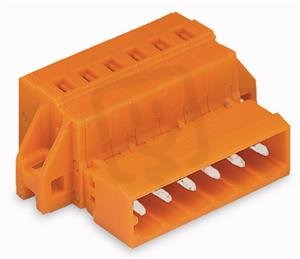 Konektor s pájecími piny CAGE CLAMP 2,5mm2 oranžová 10pól. WAGO 231-640/019-000