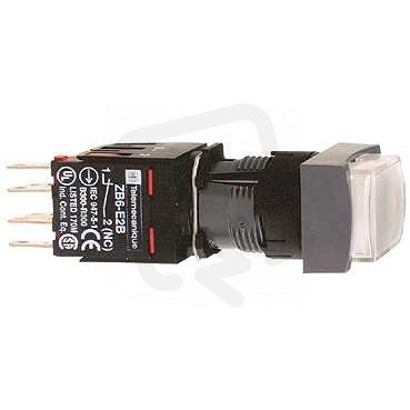 Schneider xB6DE1B5B Ovládač stiskací prosvětlený,1Z+1V-bílý