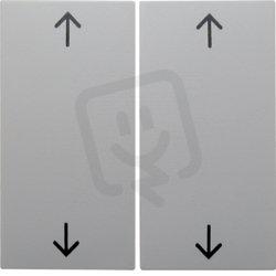 Kryt dělený s potiskem symbolu šipek, S.1/B.x, bílá lesk BERKER 5316448999