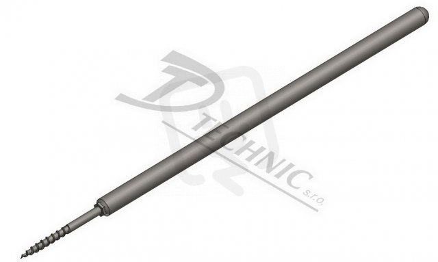 JD 10 Jímací tyč se závitem do dřeva - 1000 mm DT TECHNIC 100010