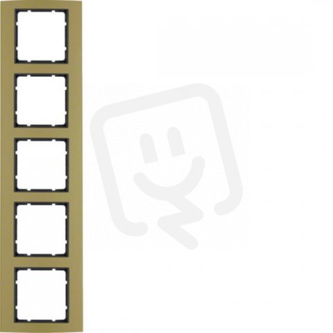 Rámeček, 5-násobný, B.3, Alu zlatá/antracit mat BERKER 10153016