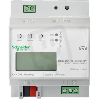 KNX-DALI brána REG-K/1/16(64)/64/IP1 SCHNEIDER MTN6725-0001