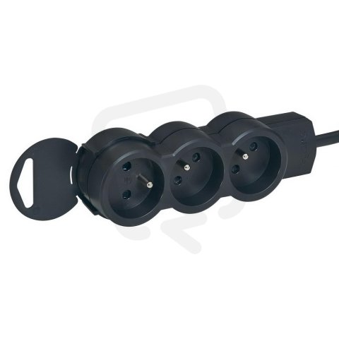 Legrand 050035 PRODLUŽOVACÍ PŘÍVOD OD 3X2P+T, 3M ČERNÁ
