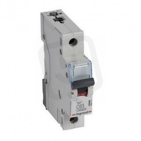 TX3 JISTIČ, 1 PÓLOVÝ, CHAR. C, 63A 10000A LEGRAND 404177