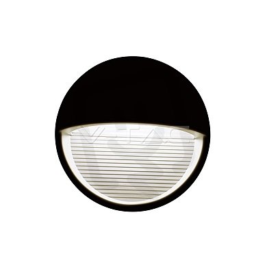 3W LED Step Light Black Body Round Warm White, VT-1182 V-TAC SKU1404