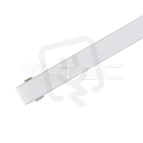 Aluminum Profil 2000 x 23.5 x 10mm Milky, VT-8108 V-TAC SKU3352