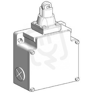 Polohový spínač kov Pg 13,5 čep s kladkou 2Z+2V mžik. TELEMECANIQUE XCKML102H29