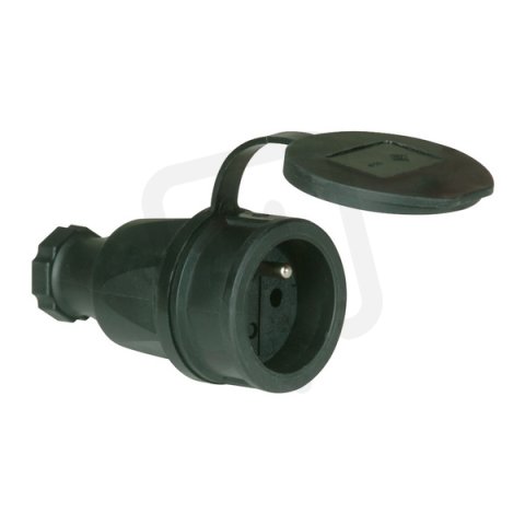 Výběh - CZ spojka guma/polyamid, 16A/250V, s víčkem, IP 44 PCE 2411-s
