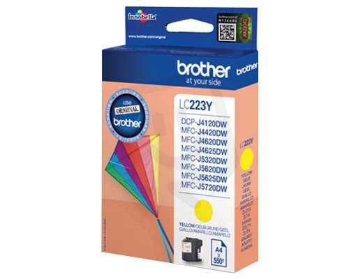 BROTHER LC-223Y (inkoust yellow, 600 str.@ 5% draft)