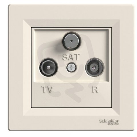 Schneider EPH3500223 Zásuvka TV-R-SAT, průběžná, krémová