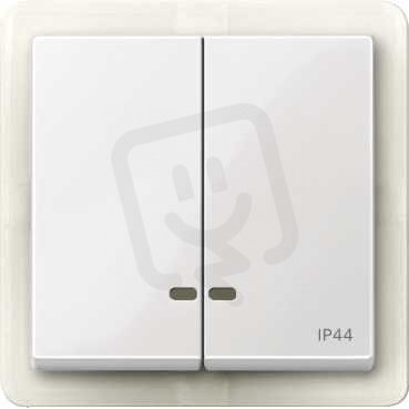 Merten Kryt spínače dvojitý s průzory IP44 System M Polar SCHNEIDER MTN3424-0319