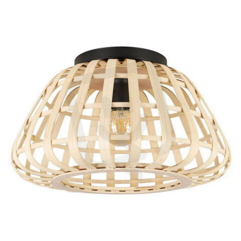 Stropní svítidlo MONTEZUELO 1xE27 bambus/černá 40W IP20 EGLO 390149