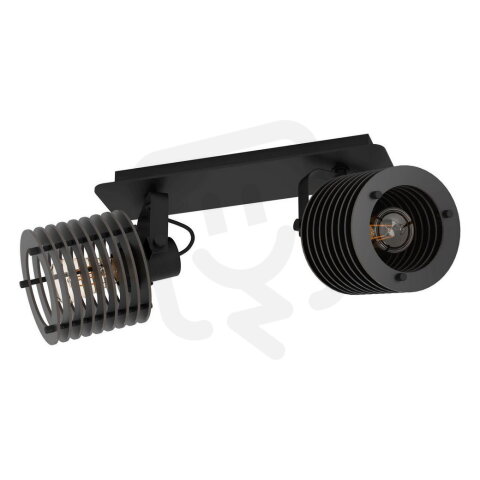 Bodové svítidlo SEGOVIA E27 černá/černé dřevo 2X40W IP20 EGLO 900741