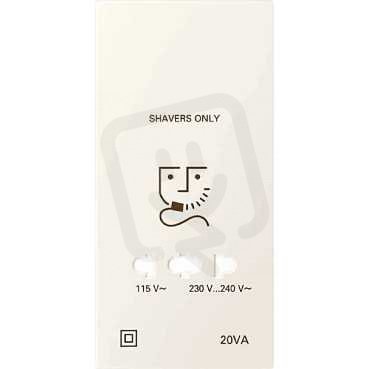 Schneider MTN213444 Kryt zásuvky pro holicí strojek, S-Design, white cream