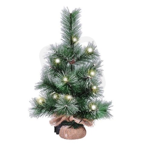 Vánoční stromek 45cm, 15LED, 3x AA, IP44 časovač SOLIGHT 1V238