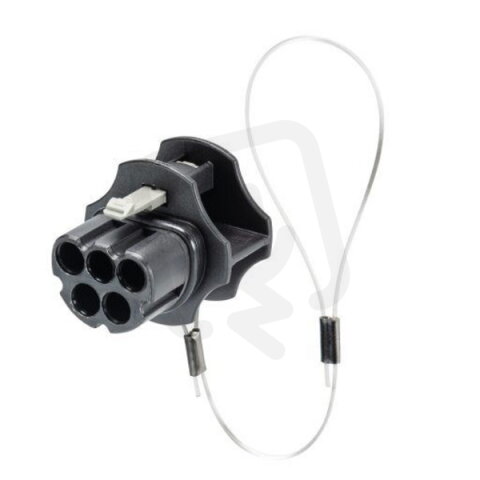 zátka s lankem pro zásuvku RST 4/5 pólů, černá WIELAND 99.530.0000.7