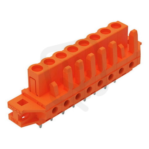 Pružinová svorkovnice THT rovná 5,08 mm oranžová 8pól. WAGO 232-168/031-000