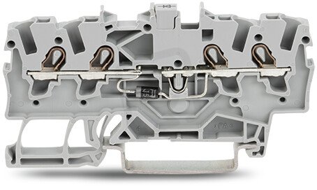 Svorka pro moduly 4 vodiče s diodou 1N4007 šedá 1,5mm2 WAGO 2001-1411/1000-410