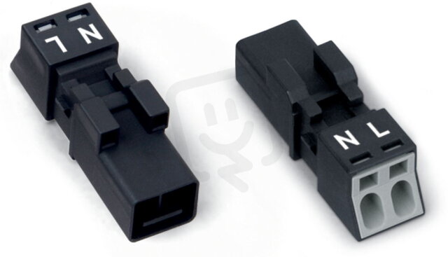 Zástrčka 2pól. Kód. A černá WAGO 890-212