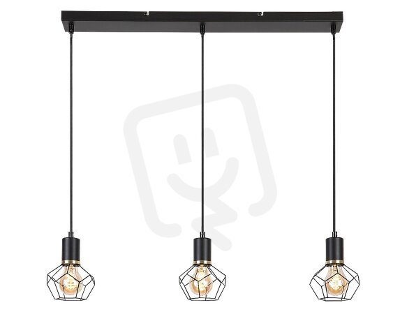 FRAN E27 3x 40W IP20 matná černá RABALUX 72242